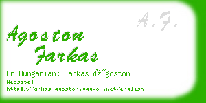 agoston farkas business card